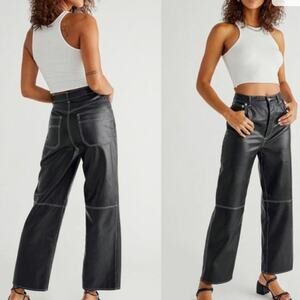 We‎ the Free Faux leather crop pants- it factor size 4